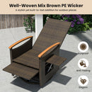 Swivel Reclining Chaise Lounge Set with Adjustable Backrest
