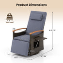 Swivel Reclining Chaise Lounge Set with Adjustable Backrest