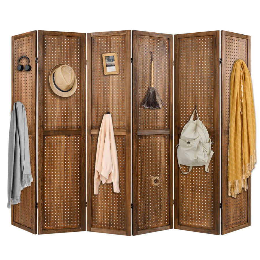 Pegboard Display with 360¬∞ Metal Hinges and Solid Wood Frame