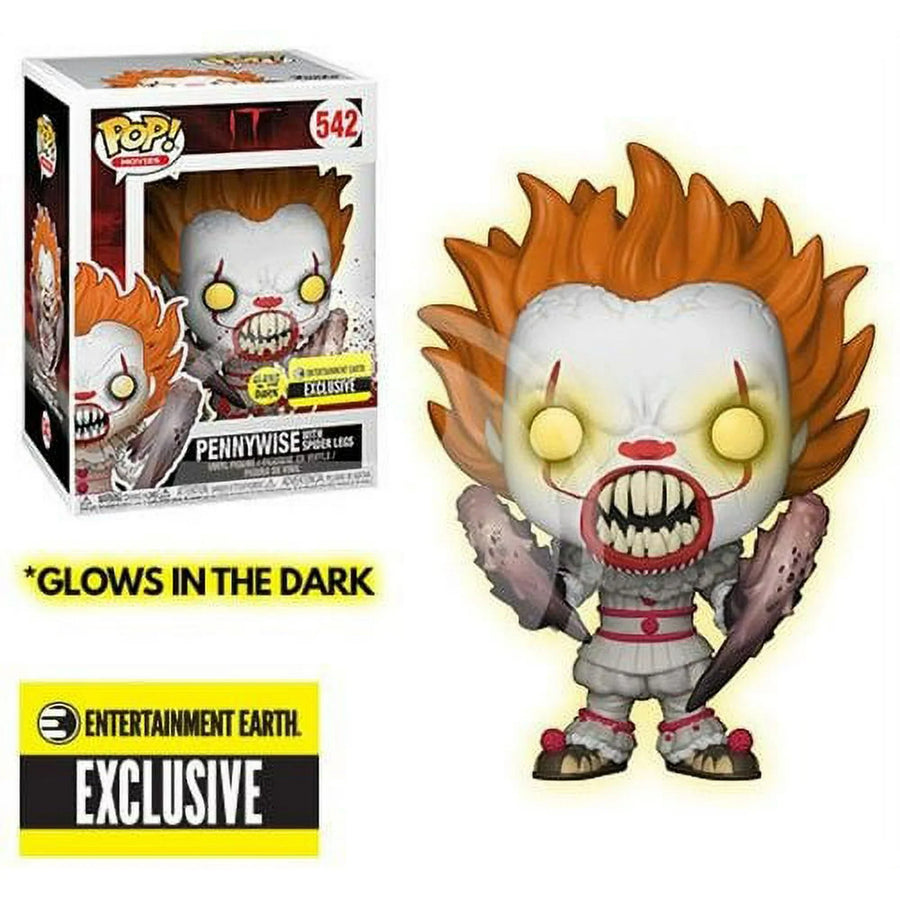 Funko Pop Movies It Pennywise With Spider Legs 542 GLOWS IN THE DARK - ENTERTAINMENT EARTH EXCLUSIVE