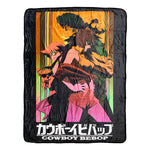 Cowboy Bebop Group Faye Spike Edward Ein Jet Black Fleece Throw Soft Lightweight Blanket 45x60 Inches