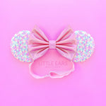 Pink Confetti Elastic Mickey Ears
