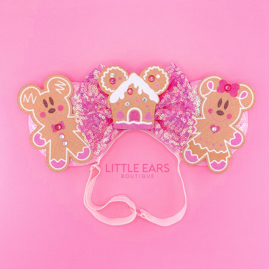 Pink Gingerbread Elastic Ears