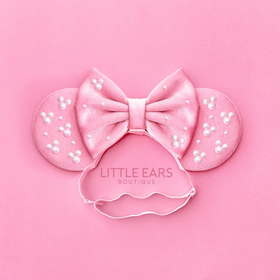 Pink Pearls Elastic Ears