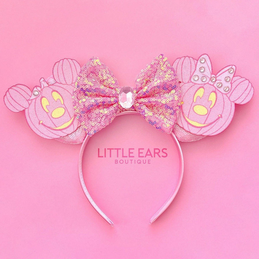Pink Pumpkin Halloween Ears