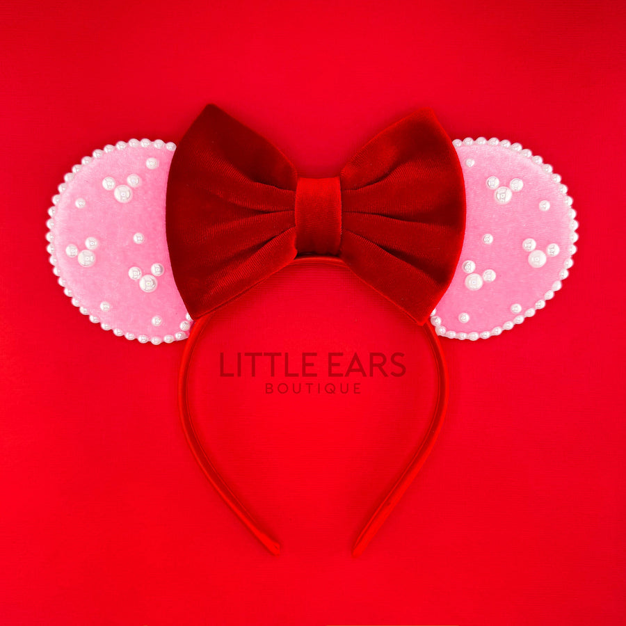 Pink & Red Pearl Ears