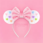 Pink & White Velvet Mickey Ears