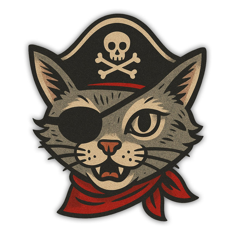 Pirate Cat Sticker