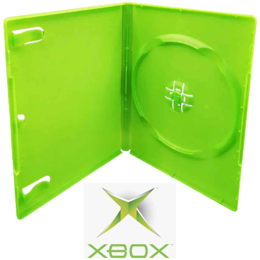 XBOX Green Video Game Replacement Shell Storage Case