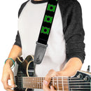 Guitar Strap - Green Lantern Logo Black Green