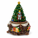 Animated Nutcracker Ballerina Christmas Figurine - Rotating Tree Music Box