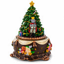 Animated Nutcracker Ballerina Christmas Figurine - Rotating Tree Music Box
