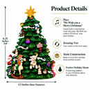 Santa Christmas Tree Musical Figurine with Spinning Motion with Star Topper