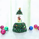 Santa's Riding Polar Bear Spinning Musical Water Snow Globe