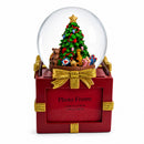 Four-Sided Picture Frame Christmas Tree Musical Water Snow Globe