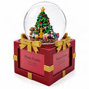 Four-Sided Picture Frame Christmas Tree Musical Water Snow Globe