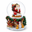 Santa's Chimney Adventure Musical Water Snow Globe
