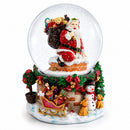Santa's Chimney Adventure Musical Water Snow Globe