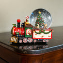 Children Riding Train Musical Christmas Water Snow Globe