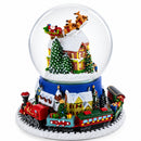 Moving Train Base Musical Christmas Water Snow Globe