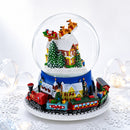 Moving Train Base Musical Christmas Water Snow Globe