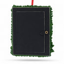 Pinecone Adorned Picture Frame Ornament: 4.5 x 3.5 Inches