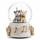 Cats Party Musical Water Snow Globe