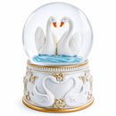 Romantic Swan Spinning Musical Water Snow Globe