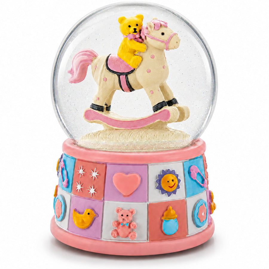 Lullaby Baby Nursery Music Box with Teddy Bear Water Globe