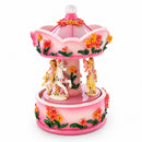 Pink Fairy Floral Carousel Musical Figurine