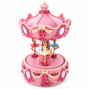 Pink Ballerina Carousel Rotating Musical Figurine