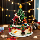 Tree Decorating Duo Spinning Musical Christmas Figurine