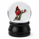 Red Cardinal on a Branch Musical Water Snow Globe