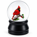 Red Cardinal on a Branch Musical Water Snow Globe