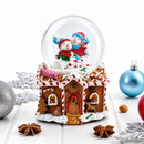 Gingerbread Cottage Snowmen Romance Musical Water Snow Globe
