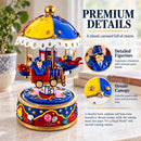 Animated Musical Carousel Figurine - Moving Train Airplane Boat Music Box