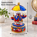 Animated Musical Carousel Figurine - Moving Train Airplane Boat Music Box
