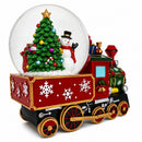 Santa Train Express Delivering Tree Musical Water Globe