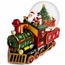 Santa Train Express Delivering Tree Musical Water Globe
