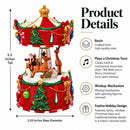 Santa's Merry Carousel Ride Spinning Musical Figurine