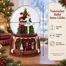 Dancing Nutcracker and Ballerina Musical Water Snow Globe
