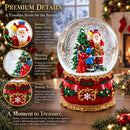 Santa's Gift Giver Musical Snow Water Globe
