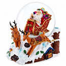 Santa Delivering Gifts Musical Christmas Water Snow Globe