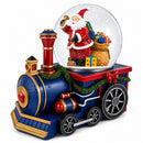 Santa's Train of Gifts Musical Water Snow Globe