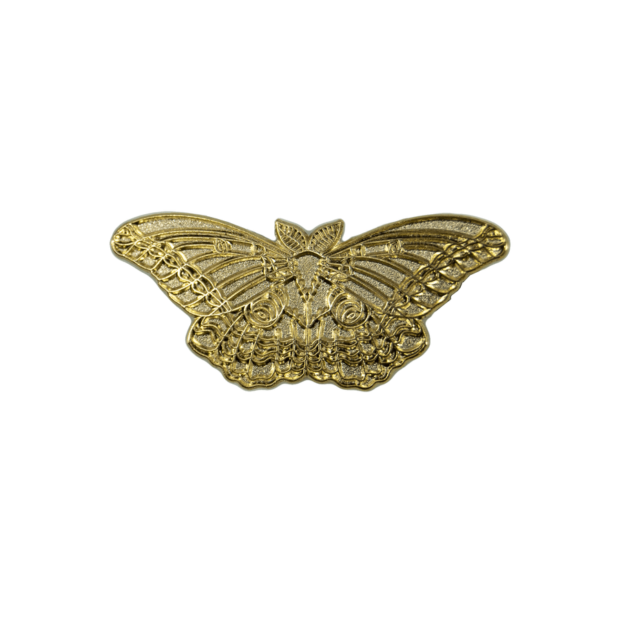 Polyphemus Moth Enamel Pin | Raw for Modding