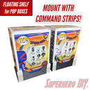 Pop Box Floating Shelf Wall Mount with Command Strips | Fits Soft Cases or Funko Pop Box only