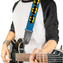 Guitar Strap - Bat Signal-3 Blue Black Yellow