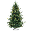 6 FT Pre-Lit Artificial Hinged Xmas Tree with 778 PVC and PE Branch Tips
