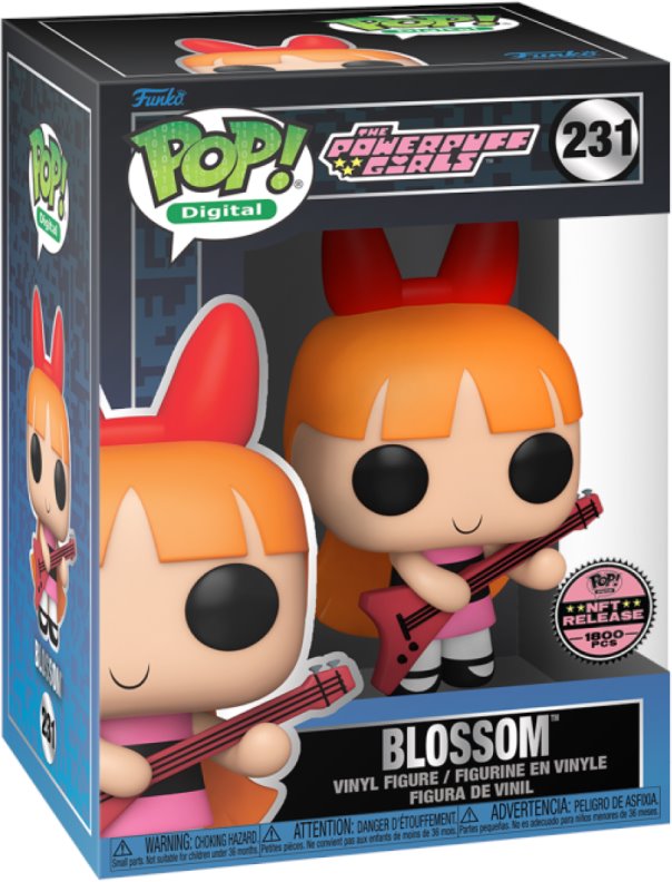 PREORDER (Arrival Q3 2024) THE POWERPUFF GIRLS X FUNKO SERIES 1 [Physical Item Only]: Pop! Digital NFT Release LE1800 [Legendary] Blossom #231 Spastic Pops 