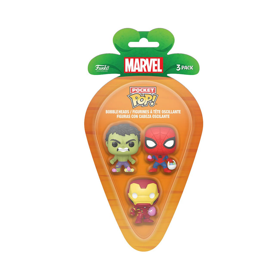 PREORDER (Estimated Arrival Q1 2024) Carrot Pocket POP: Marvel - Hulk, Spider-Man, Iron Man Spastic Pops 